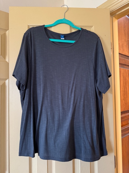 Tops - Old Navy ribbed luxe tee - charcoal